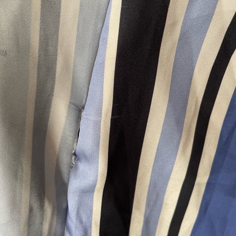 Zara Blue White Striped Wrap Lined Romper Size Small - Picture 13 of 16